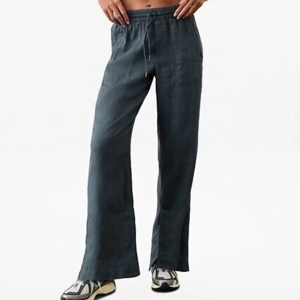 Athleta Linen Drawstring Pant Small Tall
